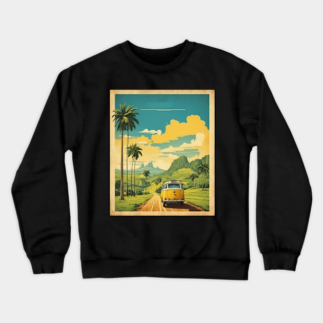 Goias Brazil Vintage Tourism Travel Poster Art Crewneck Sweatshirt by TravelersGems